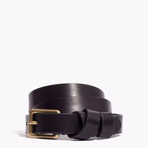 Leather Crisscross Skinny Belt